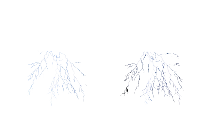 Sparse digital foliage, stylized blue limbs on black background