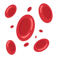 Red Blood Cells Flat Illustration