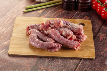 Raw chicken neck for cooking