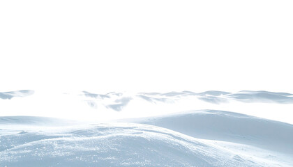 Icy landscape with a dark, empty sky above