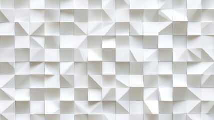 Abstract 3D white textured geometric wall tile for backgrounds, architectural renderings, and presentations