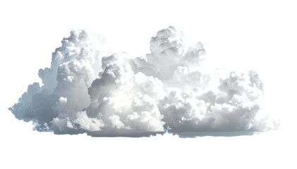 Fluffy cumulus cloud isolated against a dark background