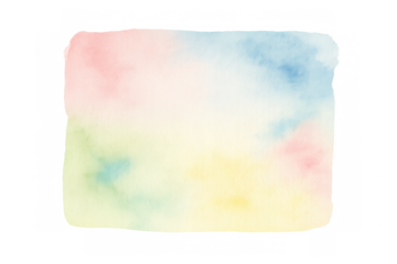 Pastel watercolor painting creating an abstract, soft, colorful background with a transparent effect