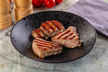Gourmet Grilled tuna fish steak