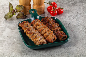 Grilled kebab minced meat barbecue