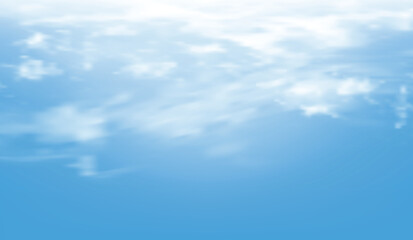 Realistic Blue sky background with fluffy white clouds.Nature landscape cloudy beautiful bright sunlight in summer or spring season. Abstract backdrop creates a clean, fresh, and uplifting atmosphere
