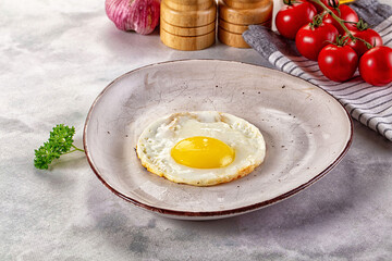 Roasted one egg for breakfast