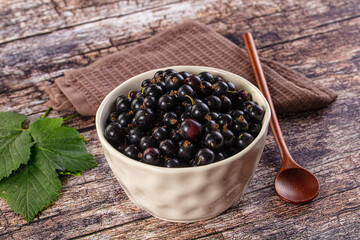 Sweet juicy Black currants berries
