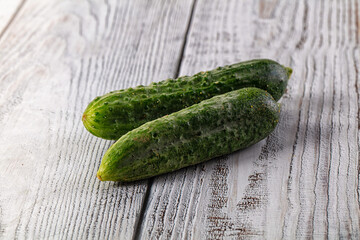 Raw fresh ripe green cucucmbers
