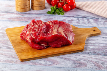 Raw beef cut uncooked fillet