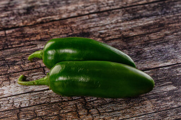 Raw ripe green jalapeno pepper