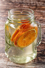 Orange cold lemonade with tarragon