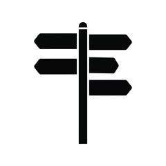 Signpost icon vector illustration   direction, choice, decision, path, guidance concept isolated on white background, Vector