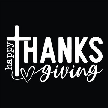 Happy Thanksgiving Religious Cross