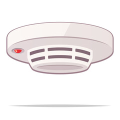 Smoke detector fire prevention vector isolated illustration