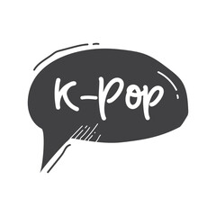 K-Pop Speech Bubble Graphic. Vector Illustration
