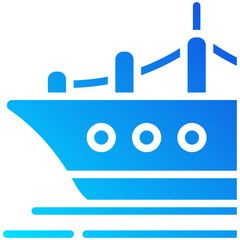 ship gradient fill icon
