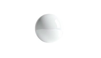 Glossy, white sphere on black background