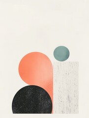 Geometric Abstraction: An abstract composition featuring a harmonious interplay of geometric shapes and a neutral palette, evoking a sense of balance, simplicity, and artistic exploration.