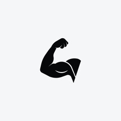 illustration of a strong arm biceps and fist symbolizing strength and power