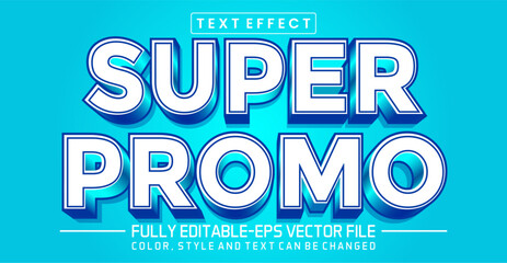 Super promo font Text effect editable