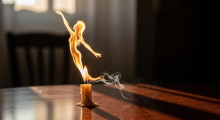 Burning Figurine Woman Dancing