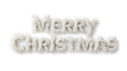 Festive Feathered Greetings: A Merry Christmas Message in Fluffy White, Celebrate the Season with Fluffy, Feathered Christmas Greetings
