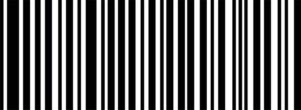Black and white barcode pattern simple vertical lines great for backgrounds and textures