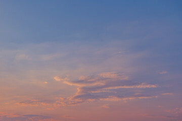 青い夕空
