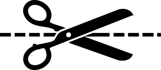  scissors silhouette icon vector illustration.Comb Scissors Dairy Background Icon.Paper scissors with cut lines icon set. Vector illstration.Editing or remove with AI. Artificial intelligence