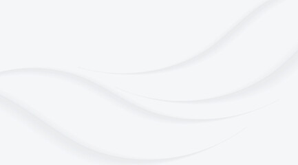 Abstract white flowing fabric background with subtle light and shadow gradients creates a soft, elegant, and minimal aesthetic for a peaceful and clean visual appeal