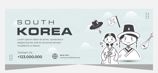 Design Korean banner template. Template banner