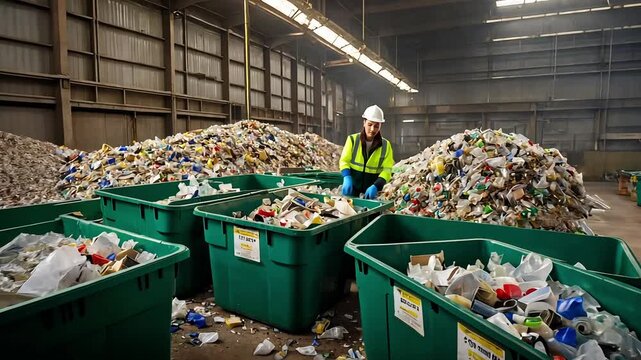 Recycling waste management environment sustainability garbage trash pollution industry sorting materials landfill conservation green