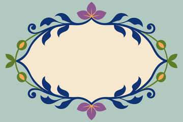 Obraz premium Ornamental Floral Frame Art