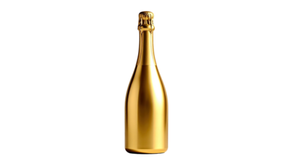 Gold bottle against black background, elegant & sophisticated