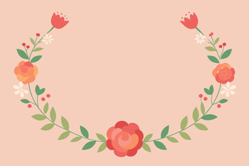 Wedding Floral Border Background