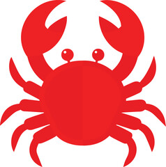 Realistic red crab illustration on a clean white background