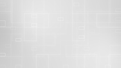 Fototapeta premium White and Black color hi-tech technology square box pattern minimal geometrical futuristic loop able background