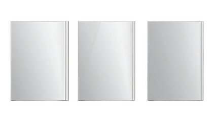 Three plain white vertical rectangles in a row