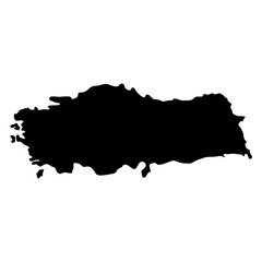 map of Turkey black