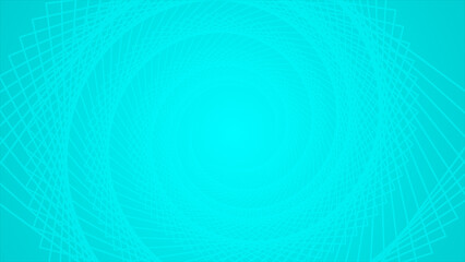 Cyan color complex pattern slowly rotating tunnel background, futuristic loop able background