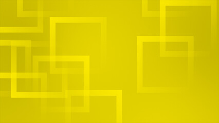 Yellow color multiple square shapes complex design abstract geometrical loop able background