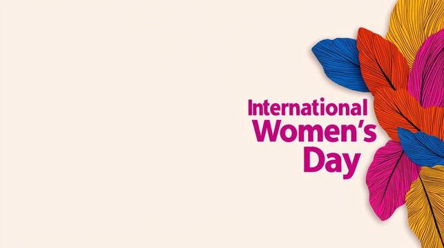 International Women's Day Celebration with Vibrant Floral Design