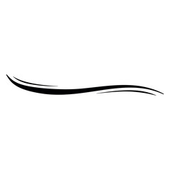 Dynamic wave swoosh icon with curved lines, motion, and flow