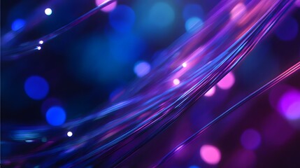 Futuristic digital network glows with vibrant blue pink and purple flowing lines of innovation