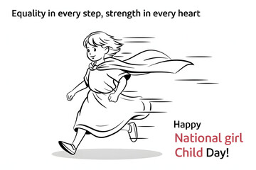 empowering girl child day illustration promoting equality and rights