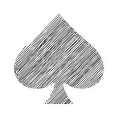 spades symbol thread line vector illustration 4