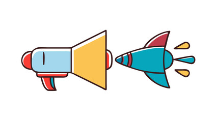 casual-vector-icon-of-a-rocket-ship-with-a-megapho