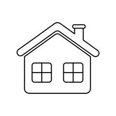 Vector home icon on white background