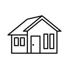 House vector icon isolated on white